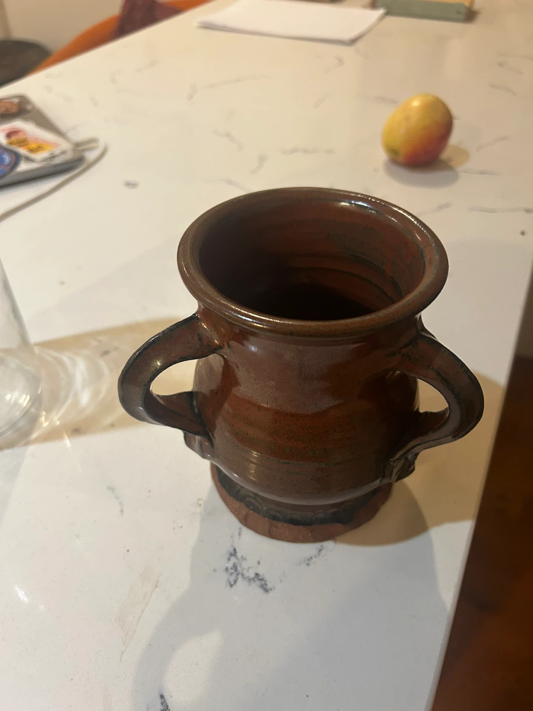 Handmade Ceramic pass cup with Handles