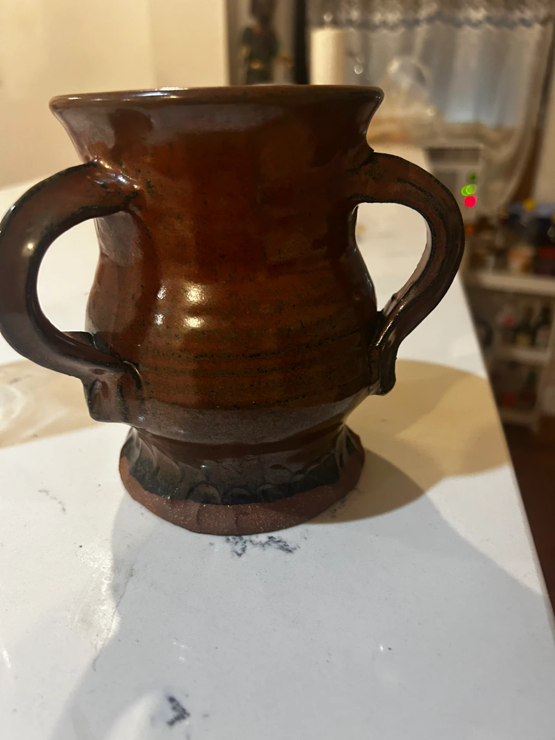 Handmade Ceramic pass cup with Handles - photo 5