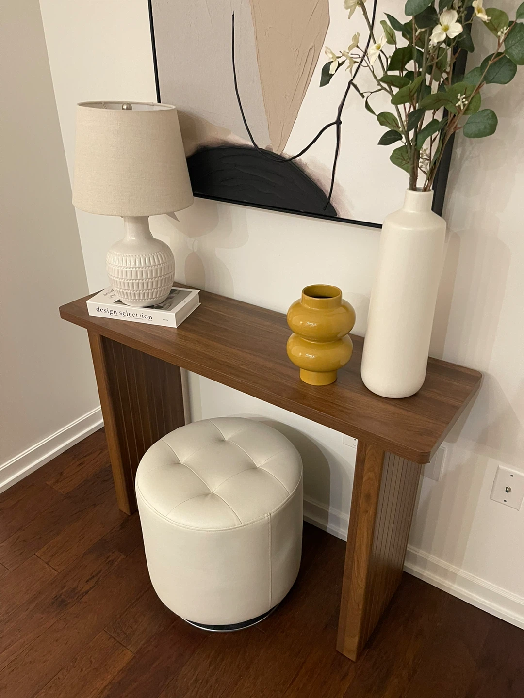 Walnut Wood Console Table Entrance Way - photo 5