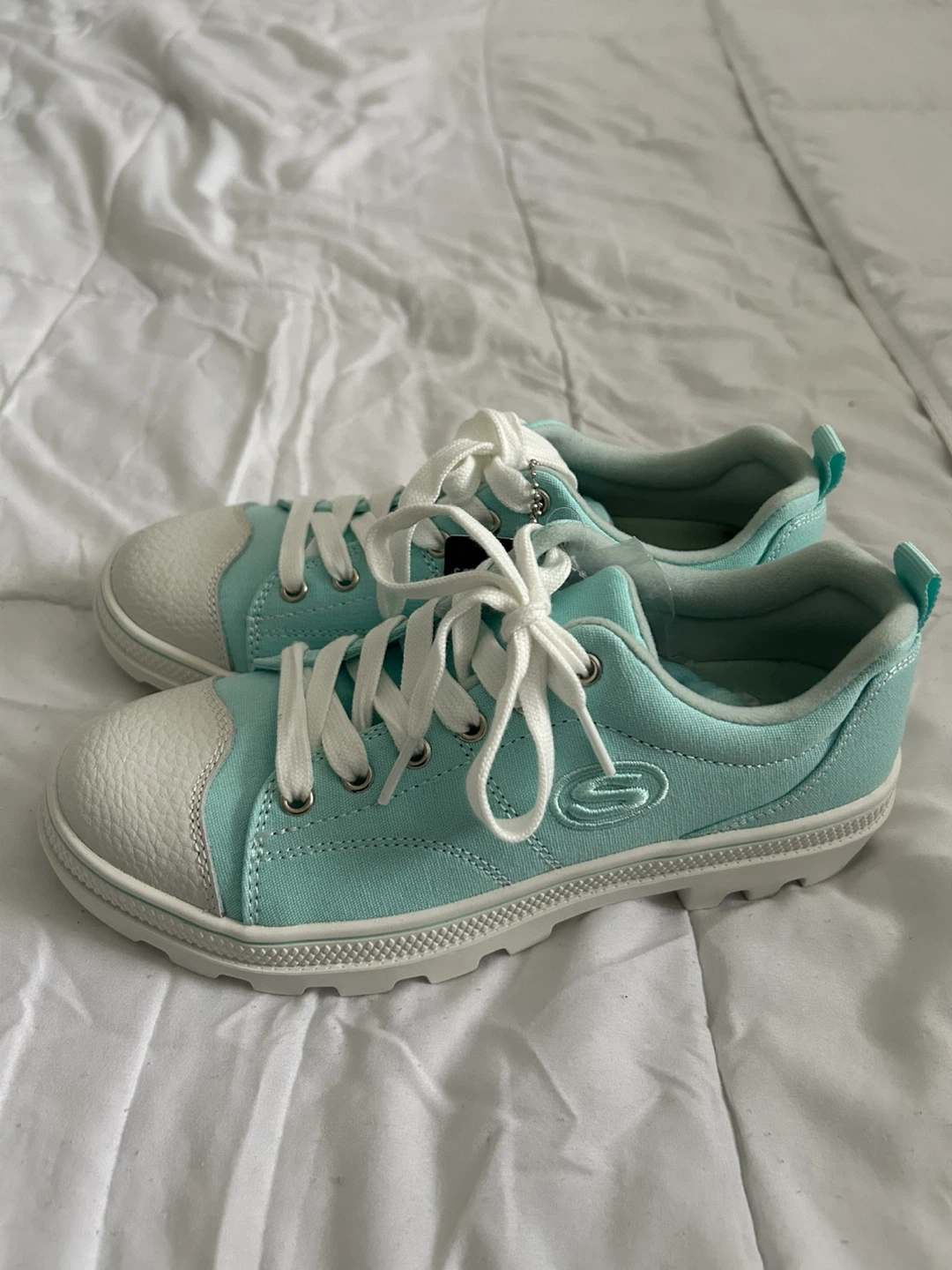 Skechers Women's Teal Canvas Sneakers