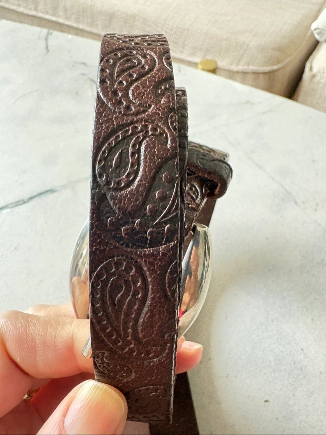 Brown  Genuine Leather Belt - photo 3