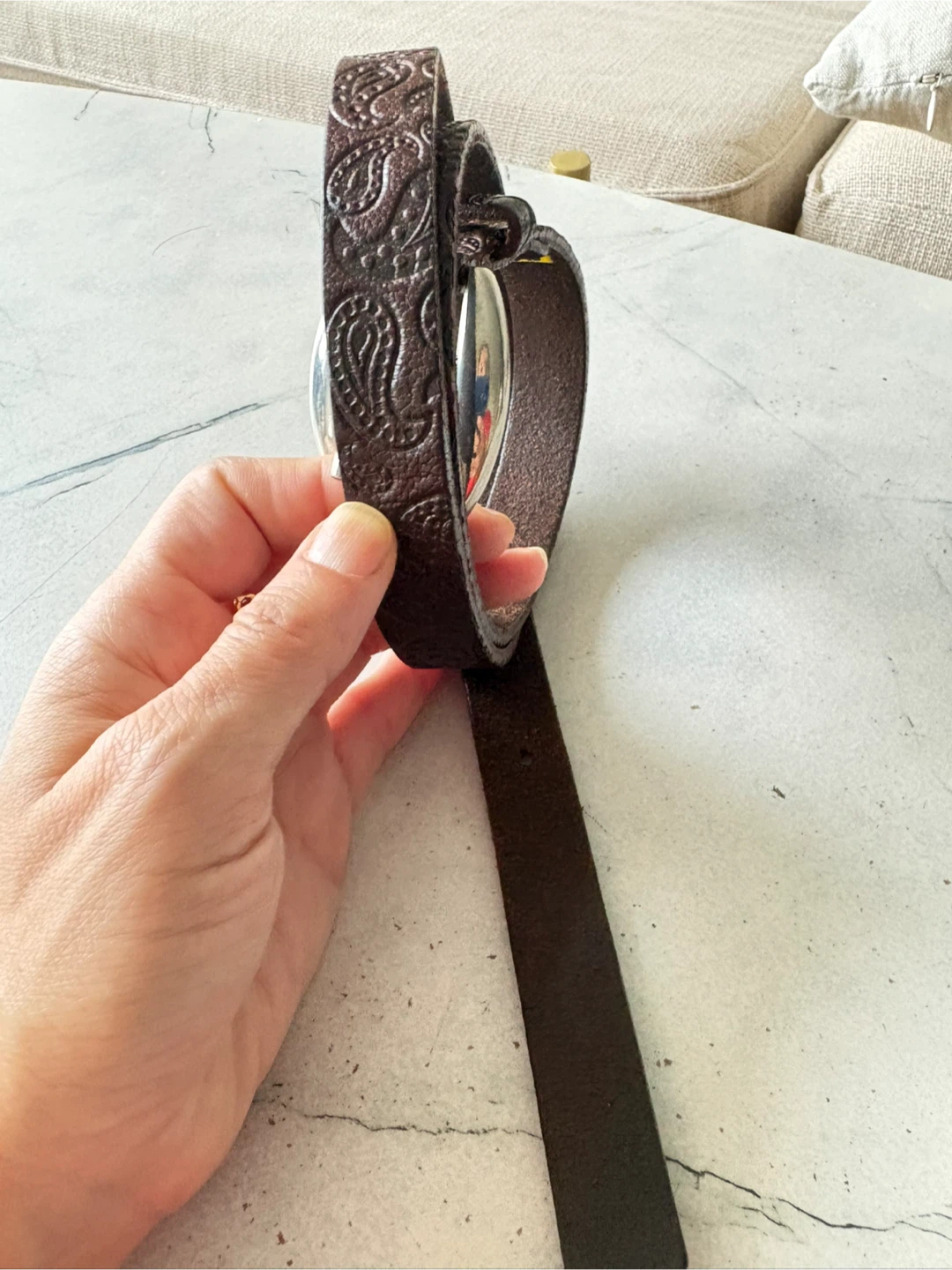 Brown  Genuine Leather Belt - photo 4