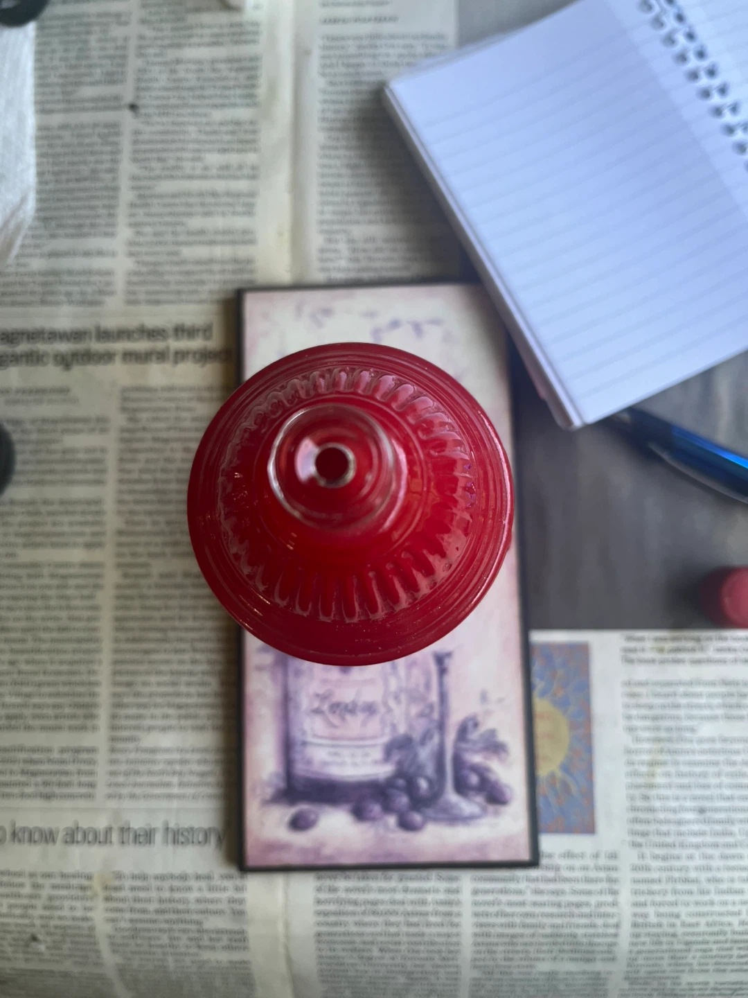 Vintage Avon Red Fire Hydrant Deep Woods After Shave Bottle - photo 3