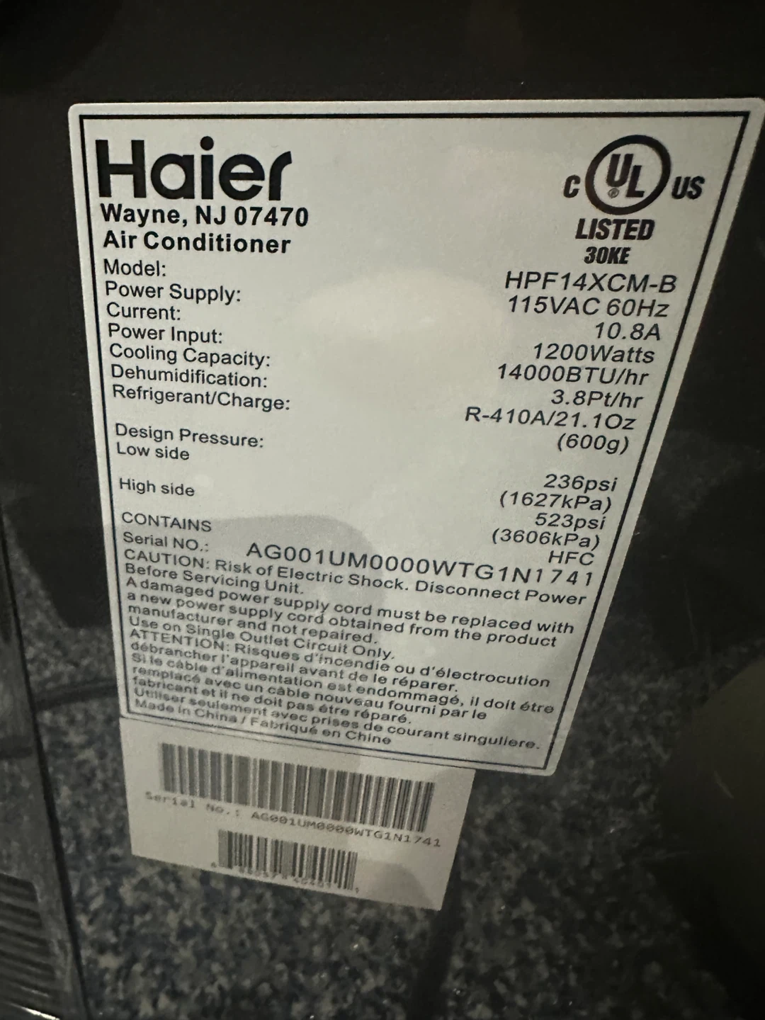Haier Portable Air Conditioner - photo 4
