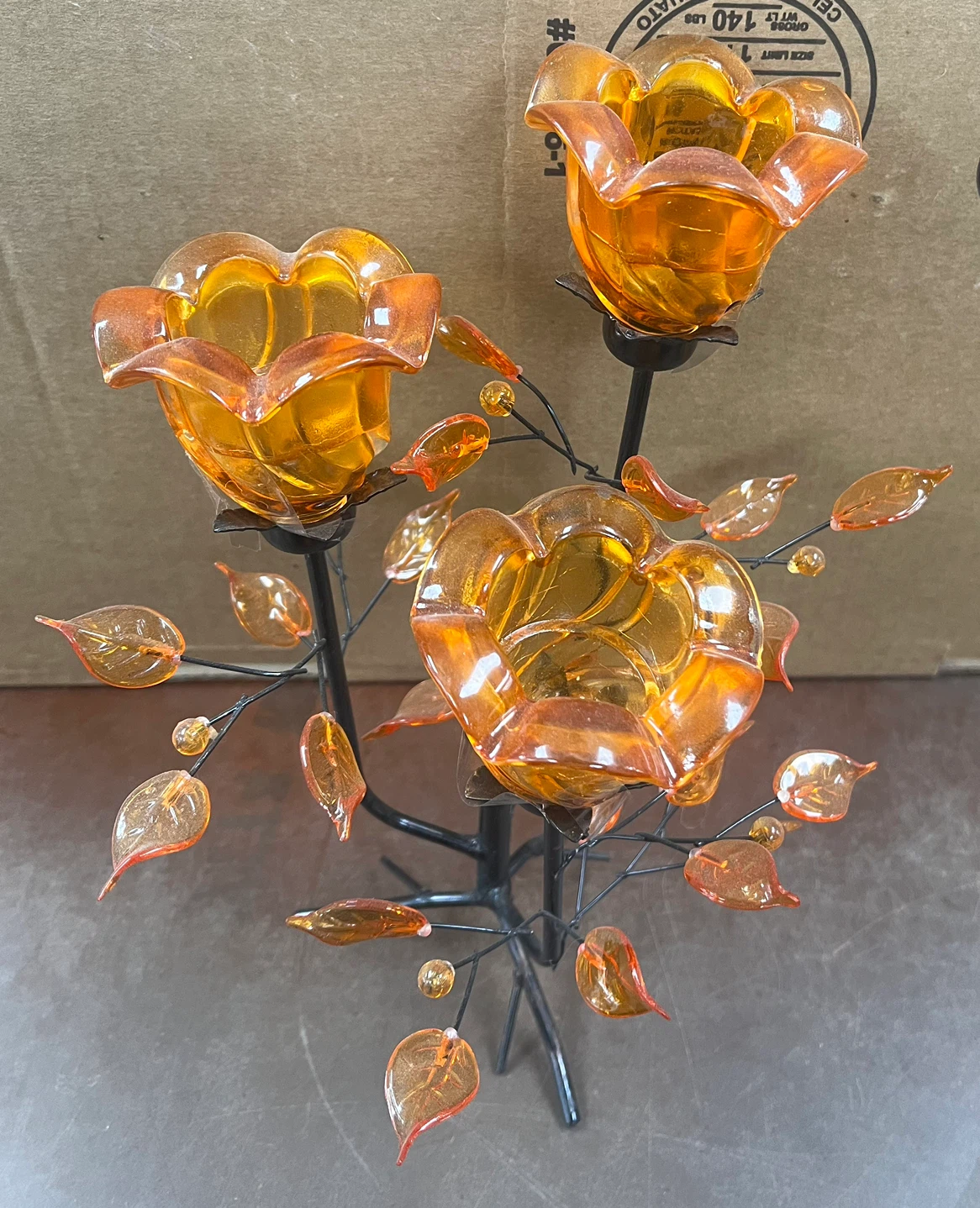 Orange Rose Candle Holder - photo 2