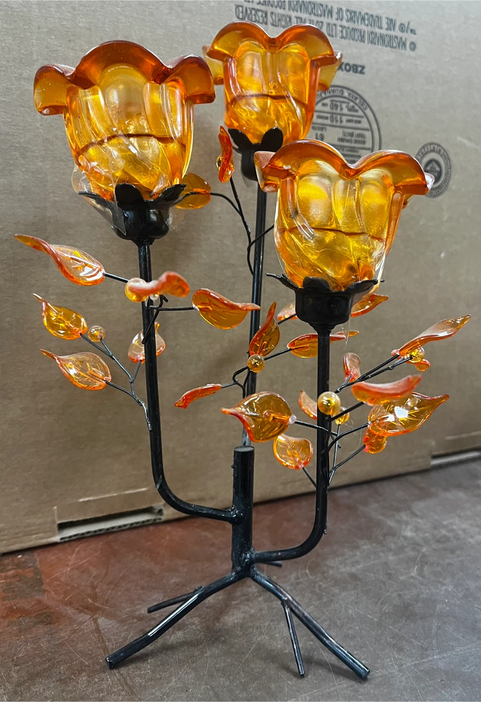 Orange Rose Candle Holder - photo 3
