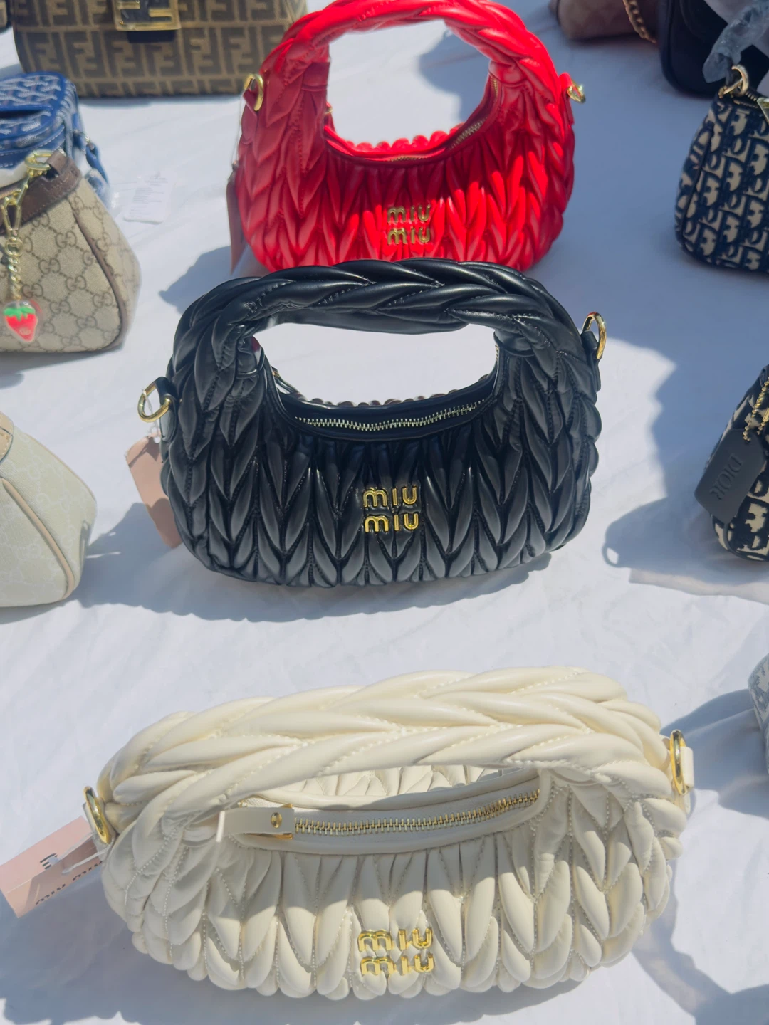 Miu Miu Black Matelasse Shoulder Bag