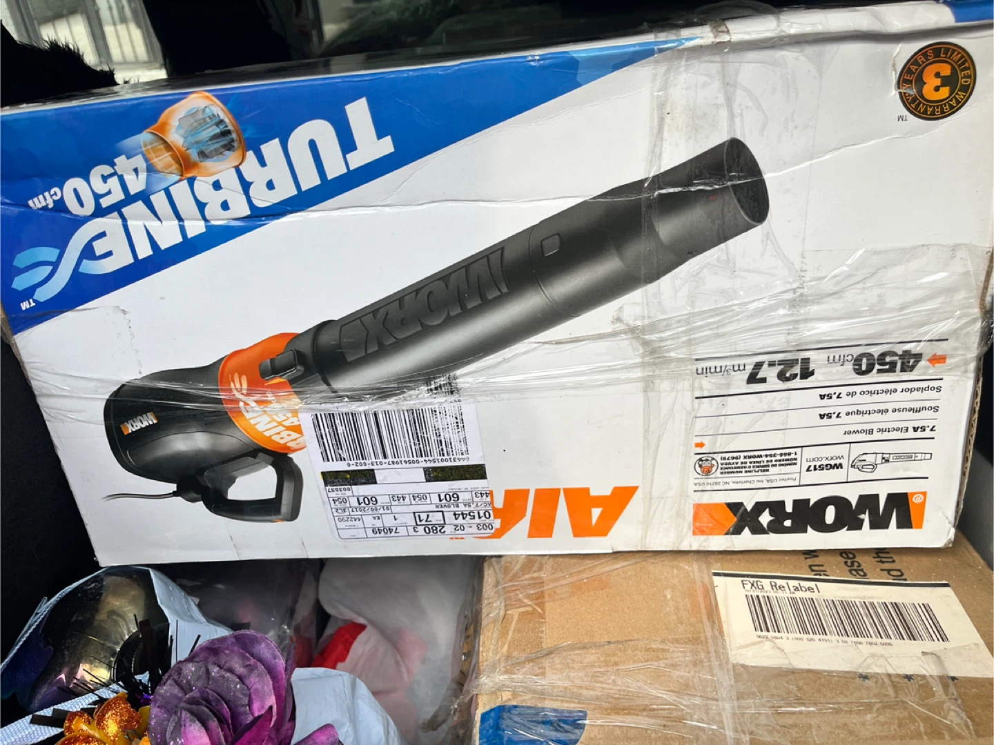 WORX Turbine 450 CFM Electric Leaf Blower