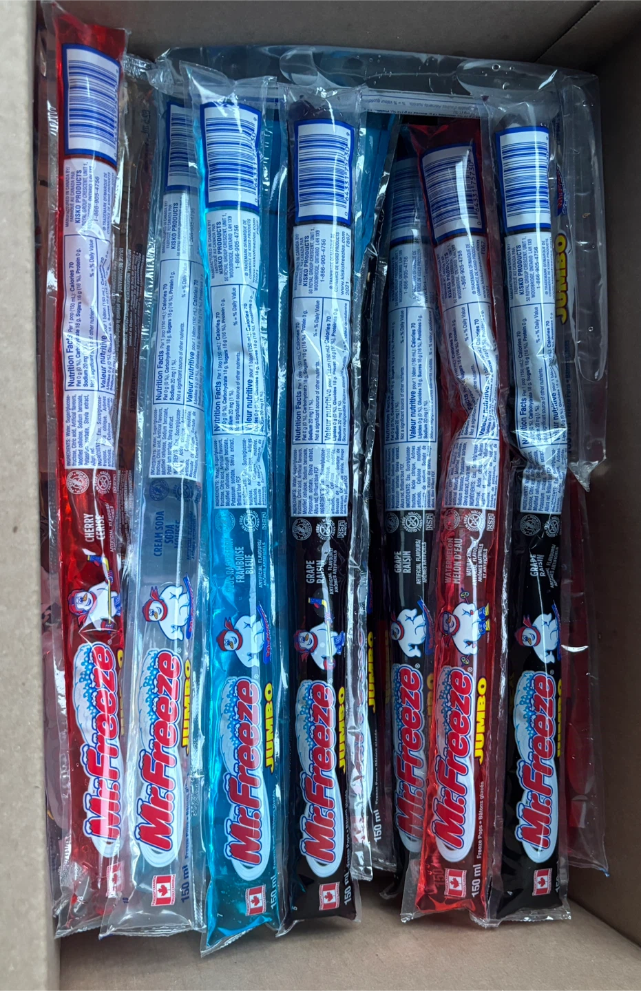 Mr. Freeze Jumbo Freeze Pops Box - 41 Count