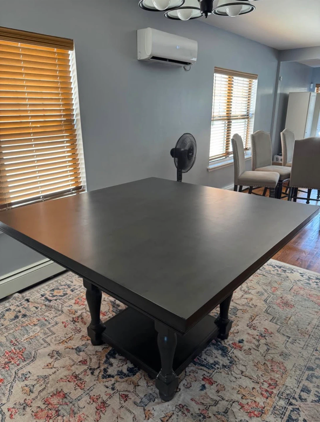 Black Dining Table with Shelving