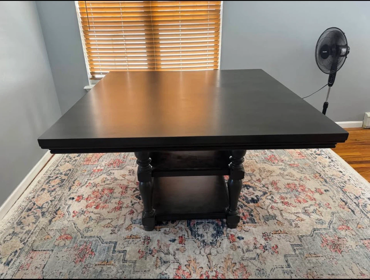 Black Dining Table with Shelving - photo 2