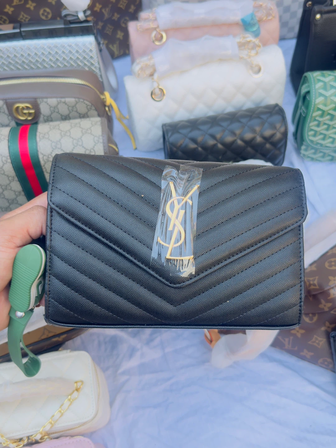 White Quilted YSL Handbag - photo 2
