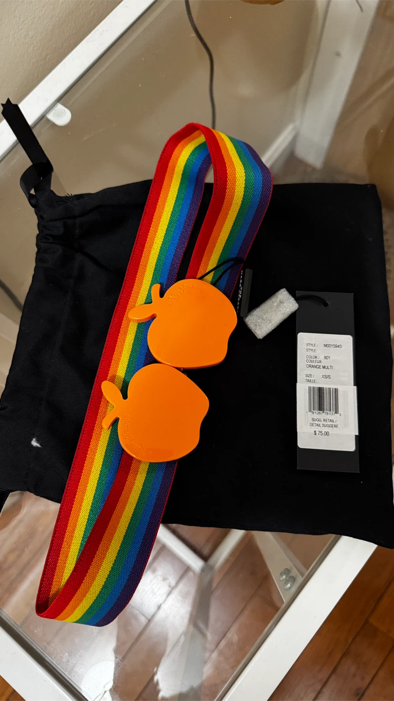 The Marc Jacobs Orange Apple Charm Belt