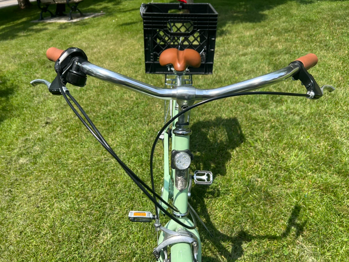 Mint Green Women's Cruiser Bicycle with Milk Crate - photo 2