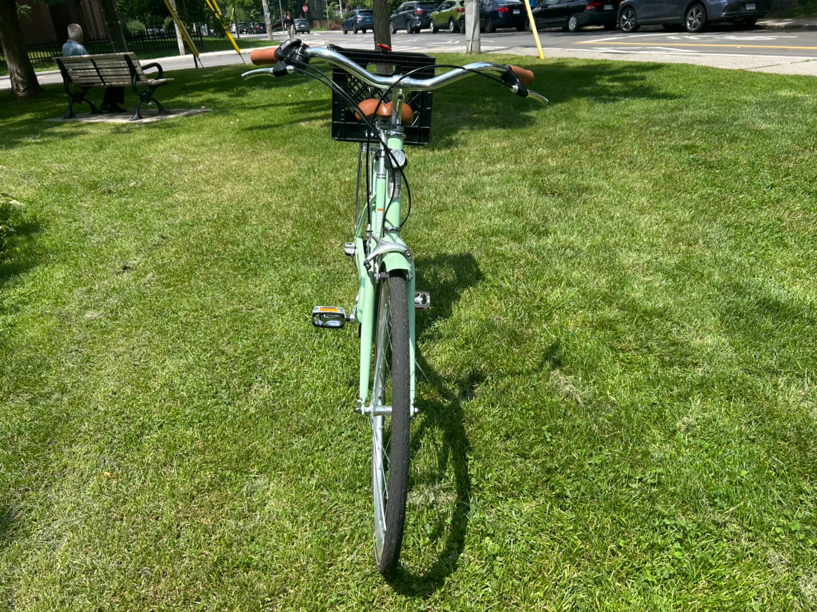 Mint Green Women's Cruiser Bicycle with Milk Crate - photo 3