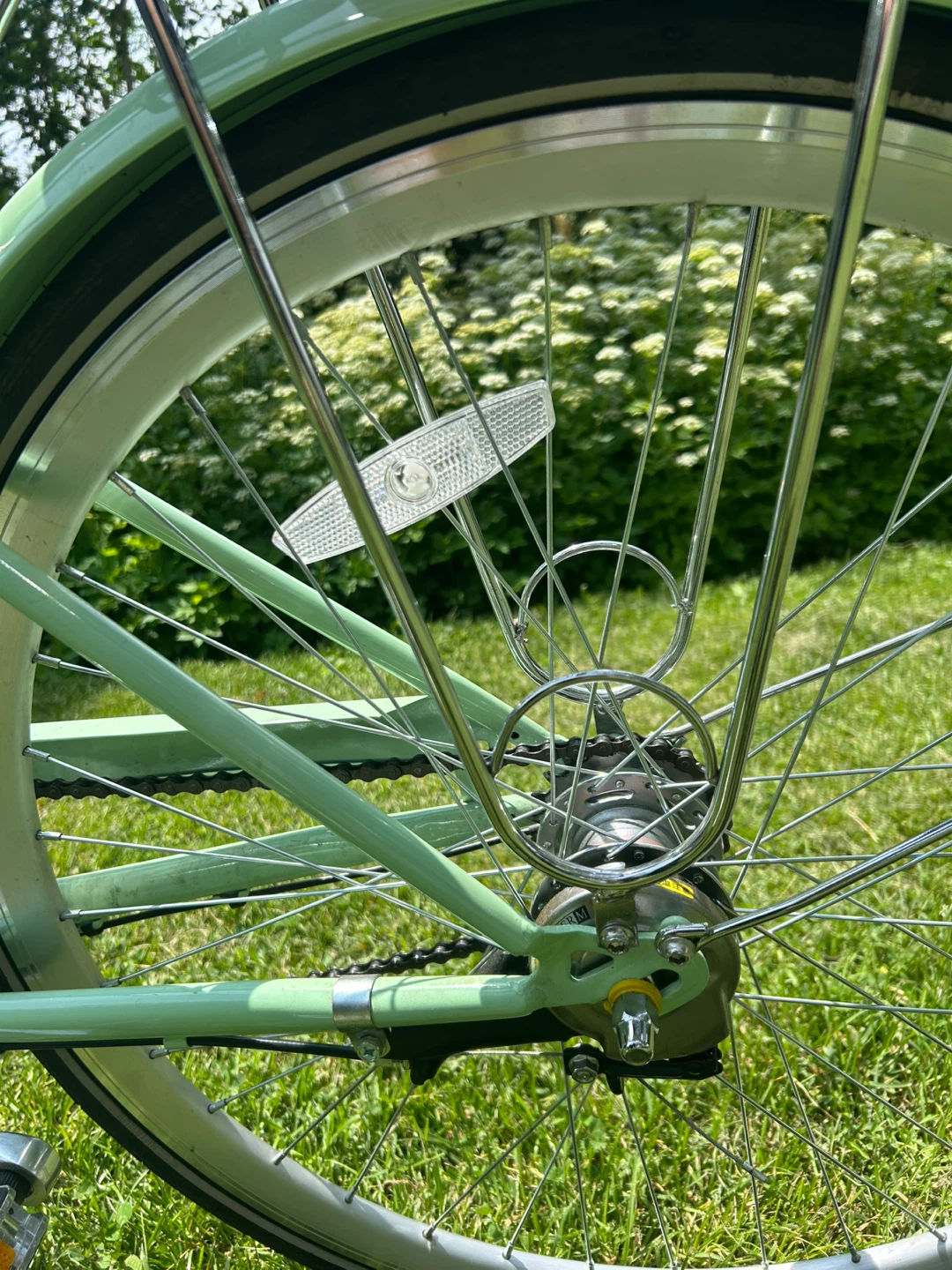 Mint Green Women's Cruiser Bicycle with Milk Crate - photo 5