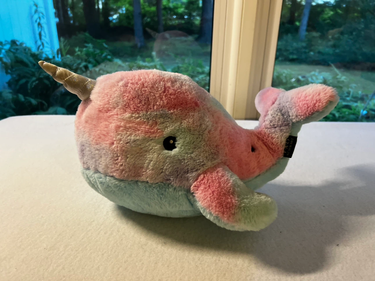 FAO Schwarz Rainbow Narwhal Glow Brights Plush Toy - photo 3