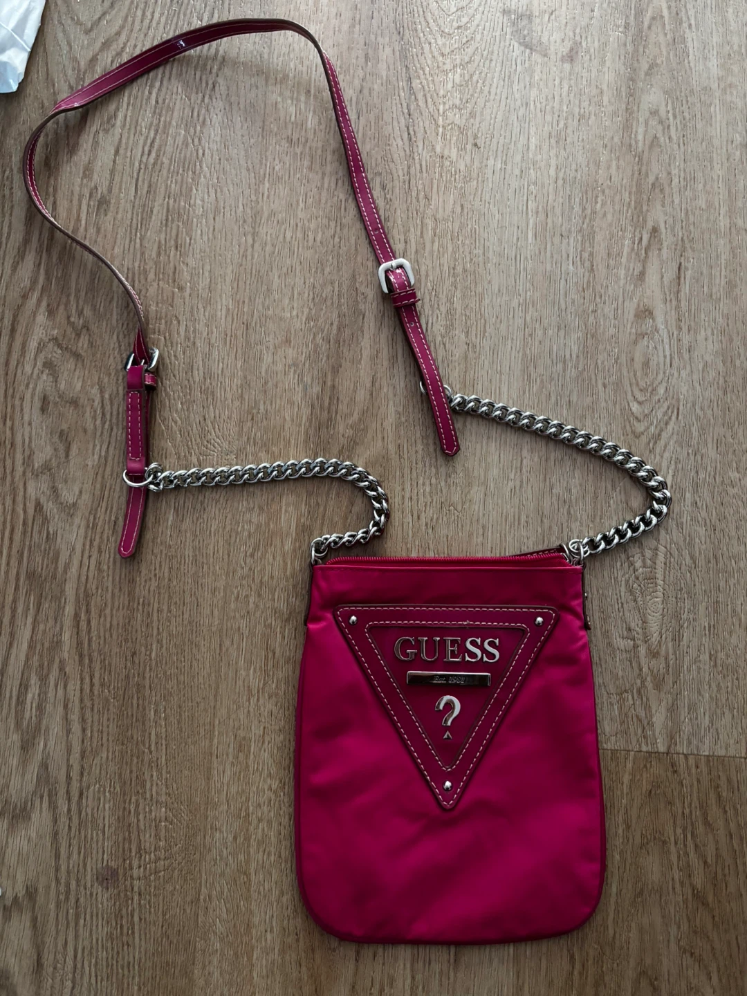 Guess Pink Crossbody Bag with Chain Strap