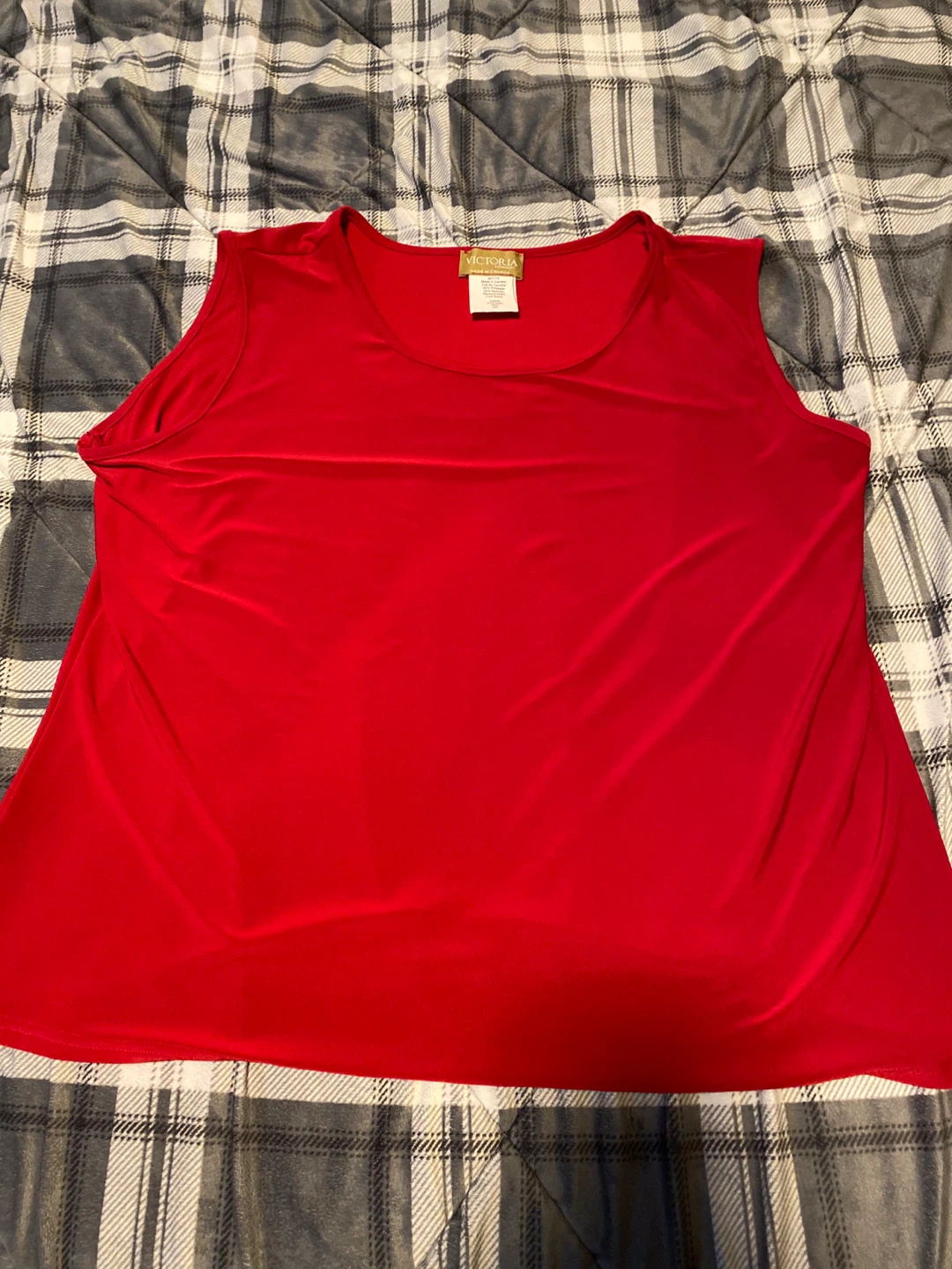 Womens Red Sleeveless Top Size 2XL