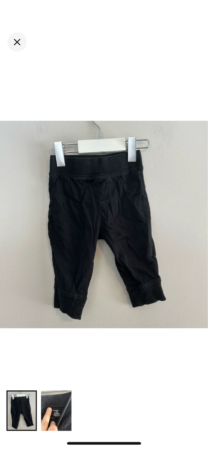 George Baby Black Joggers 3-6M