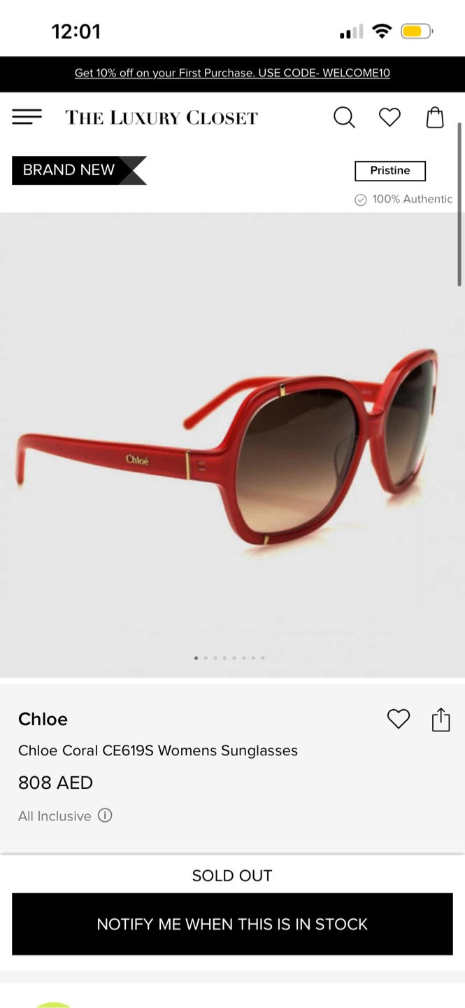 Chloe CE619S Womens Sunglasses - Red - photo 2