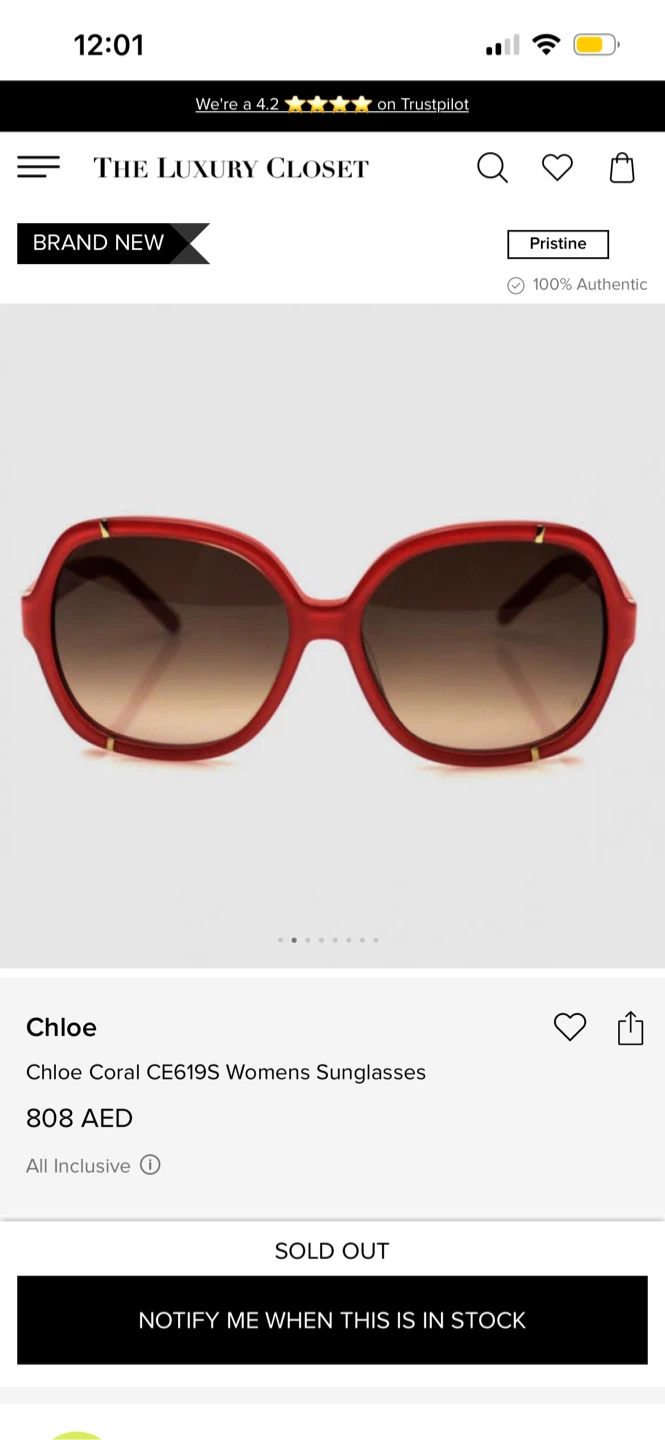 Chloe CE619S Womens Sunglasses - Red - photo 3