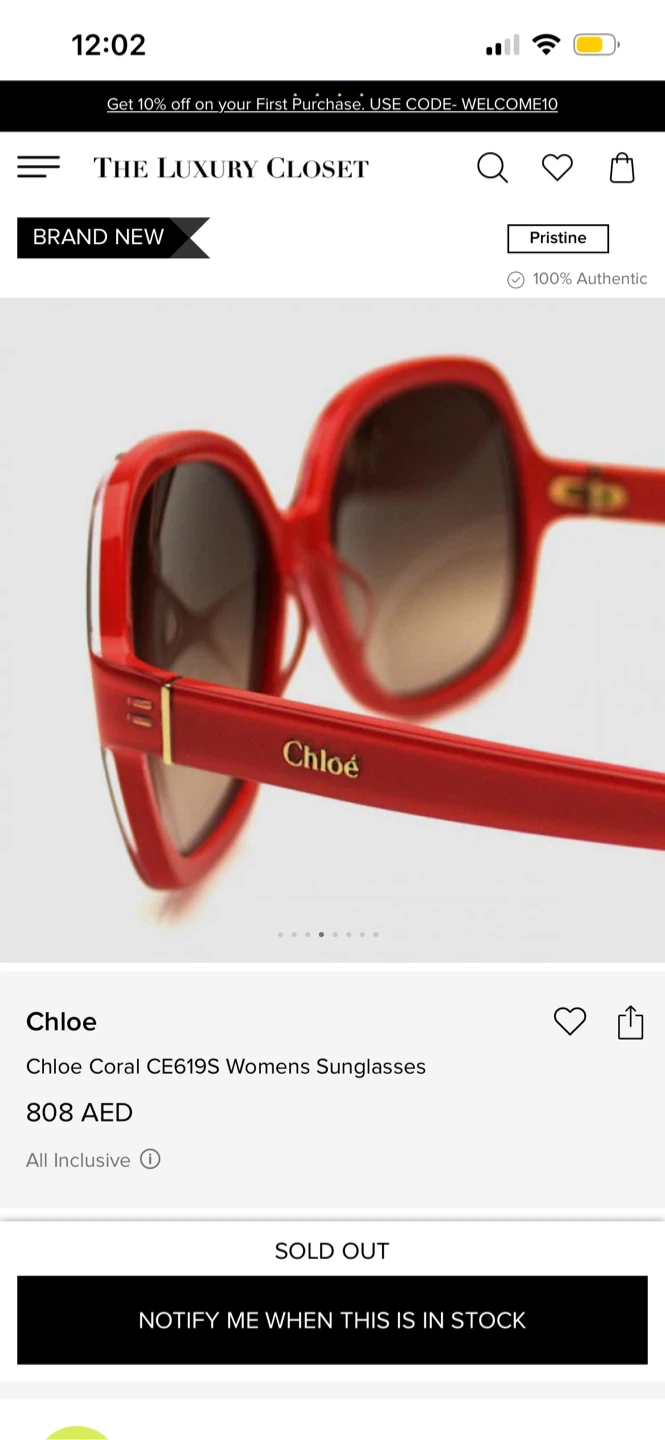 Chloe CE619S Womens Sunglasses - Red - photo 5