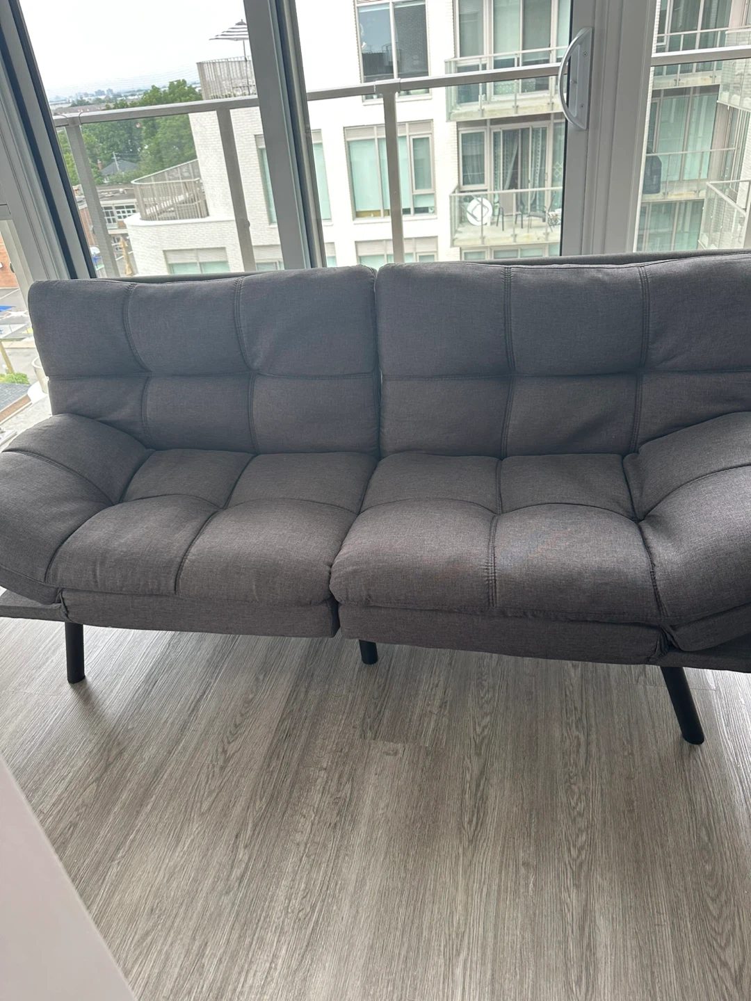 Dark Grey Futon Couch