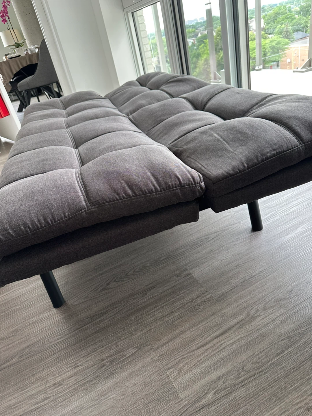 Dark Grey Futon Couch - photo 3