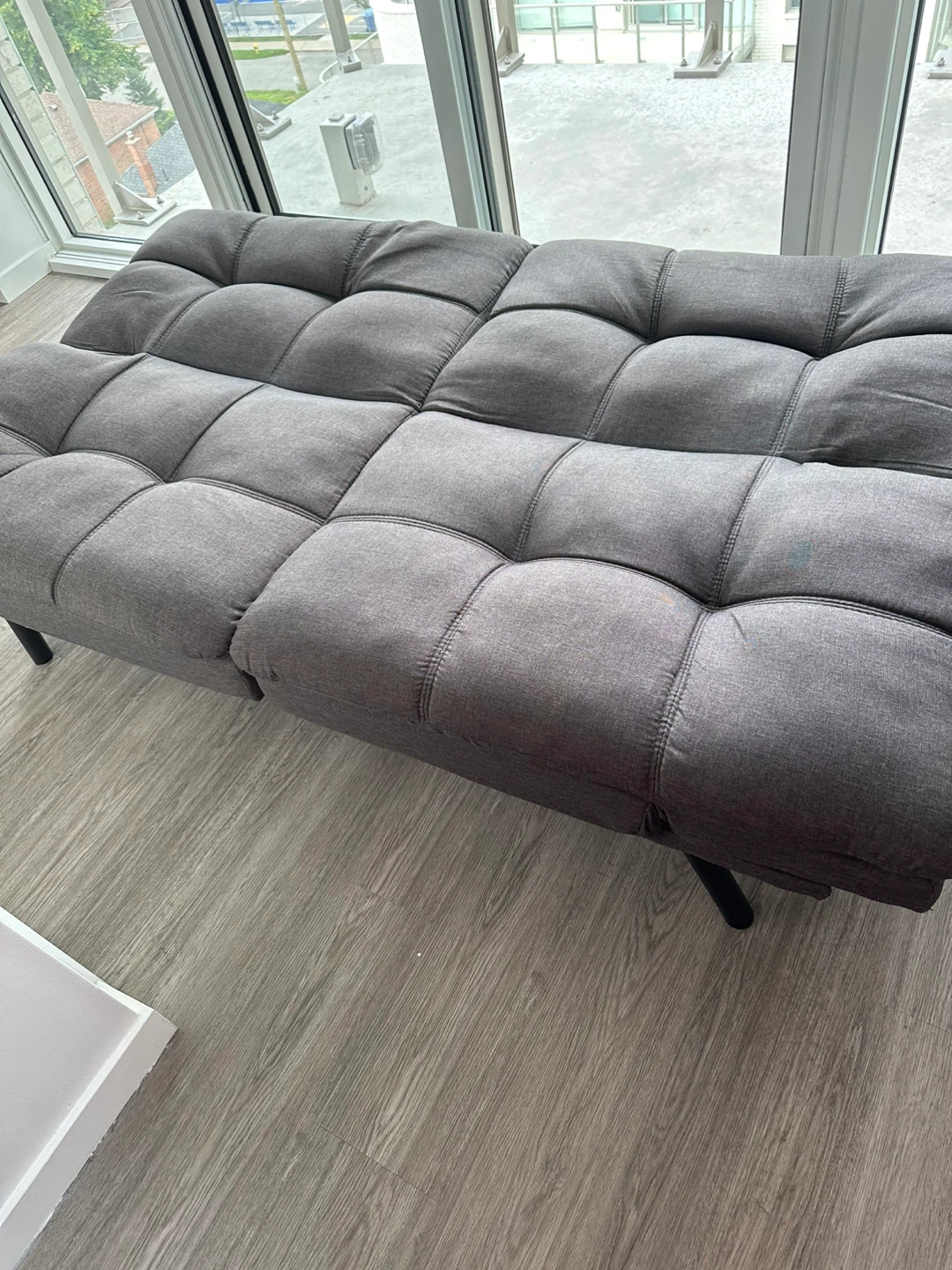 Dark Grey Futon Couch - photo 4