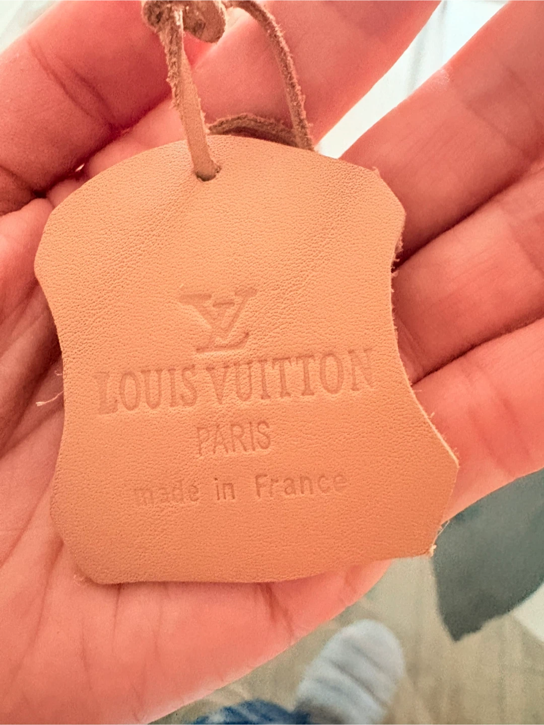 Authentic Louis Vuitton Paris Leather Tag - Made in France