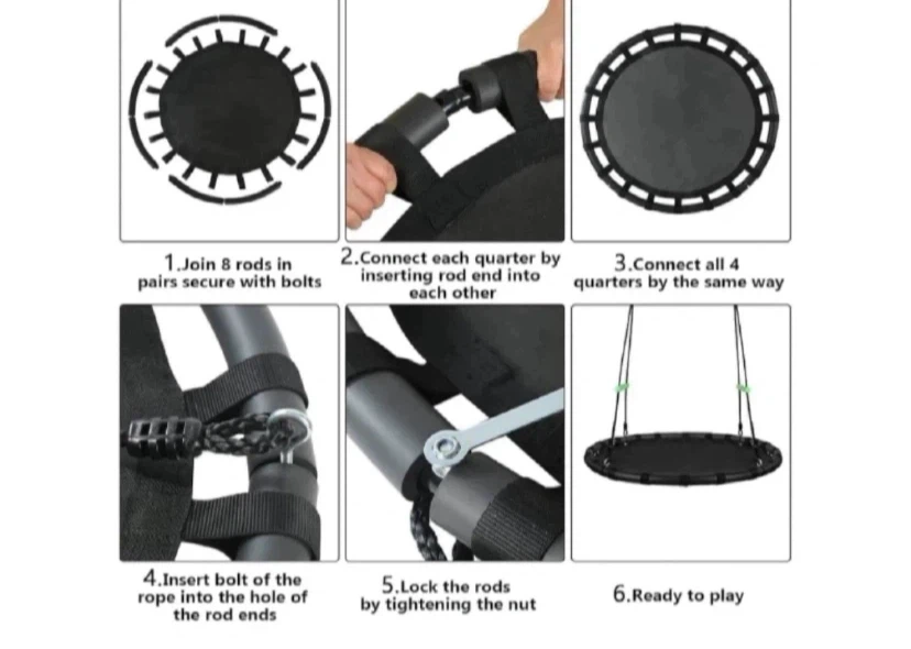 Round Trampoline Jumping Mat Style Swing - photo 2