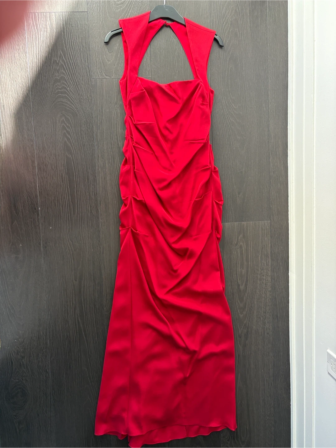 Nicole Miller Red Halter Neck Evening Gown - photo 4