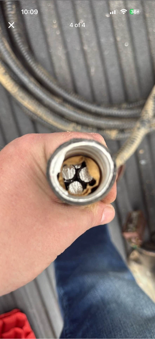 3 conductor one ground aluminum 1/0 teck cable - photo 4