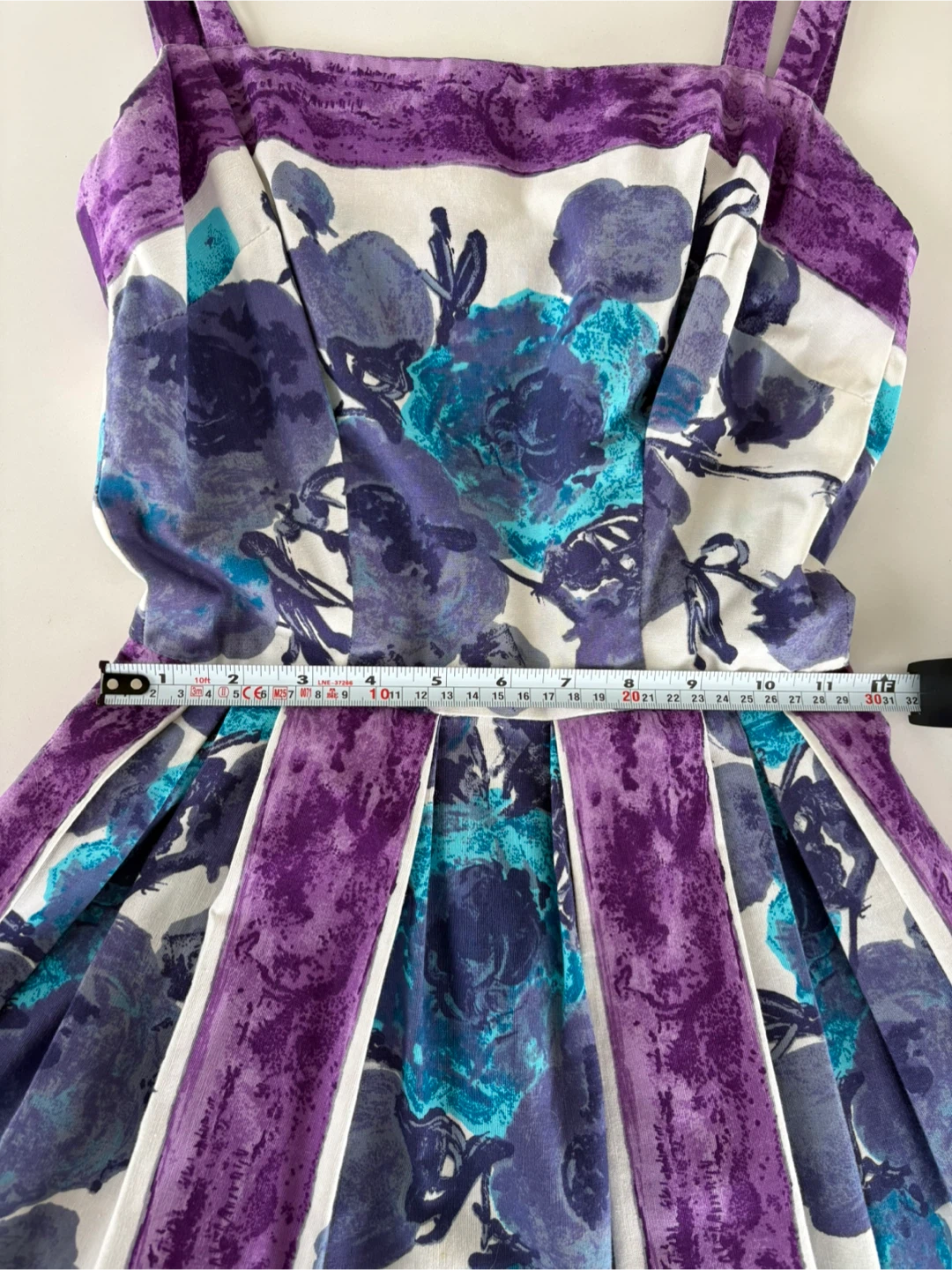 Vintage 1960s Floral Fit & Flare Dress XS - photo 3