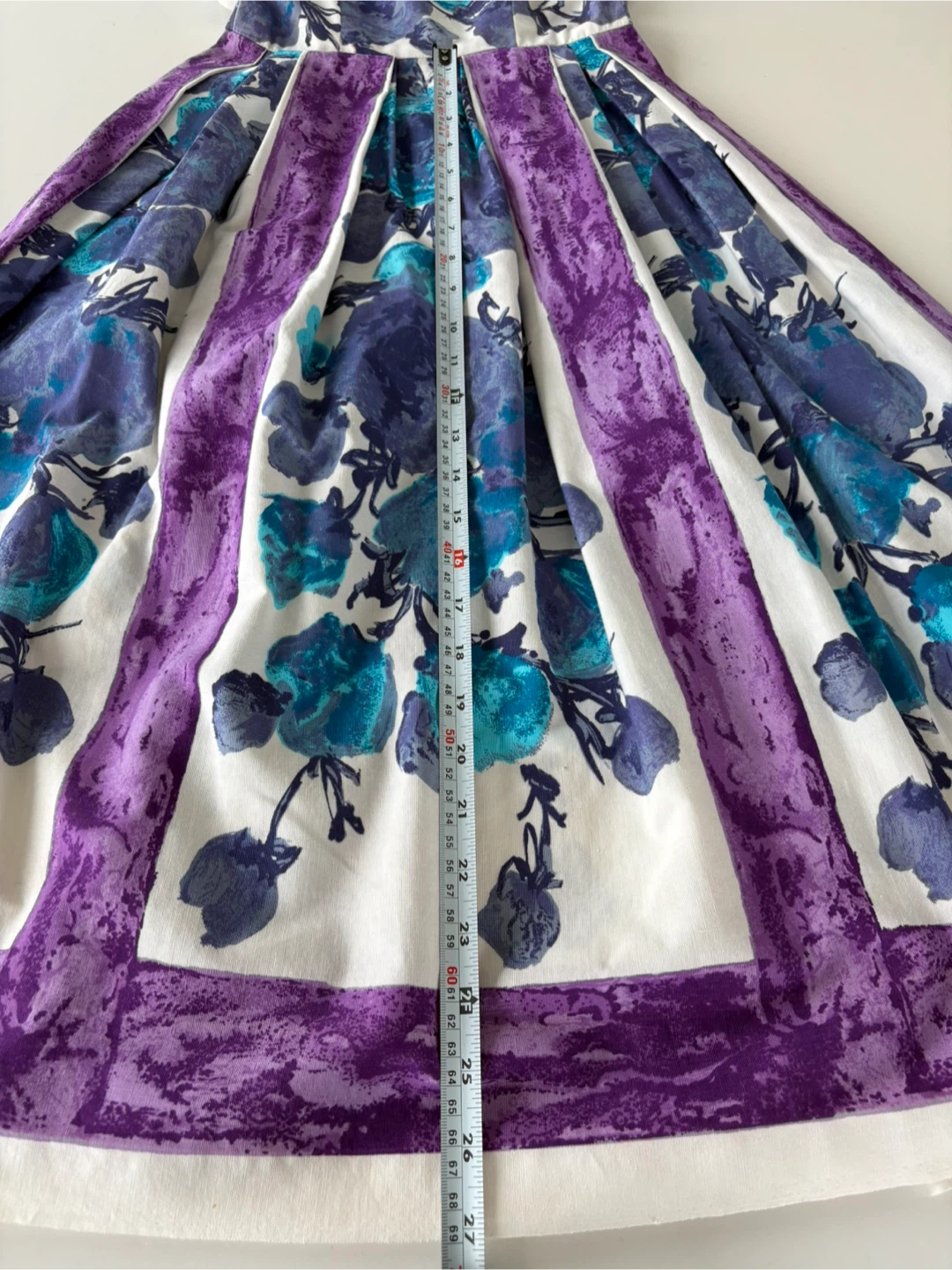 Vintage 1960s Floral Fit & Flare Dress XS - photo 4