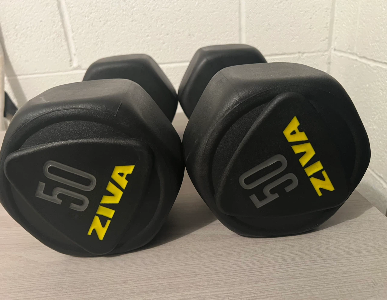 Brand New ZIVA 50 lb Dumbbells (Pair)