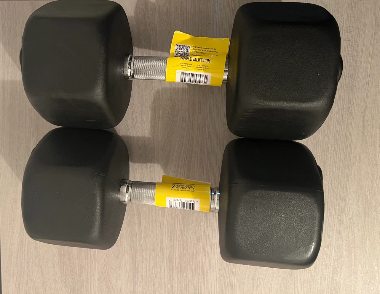 Brand New ZIVA 50 lb Dumbbells (Pair) - photo 2