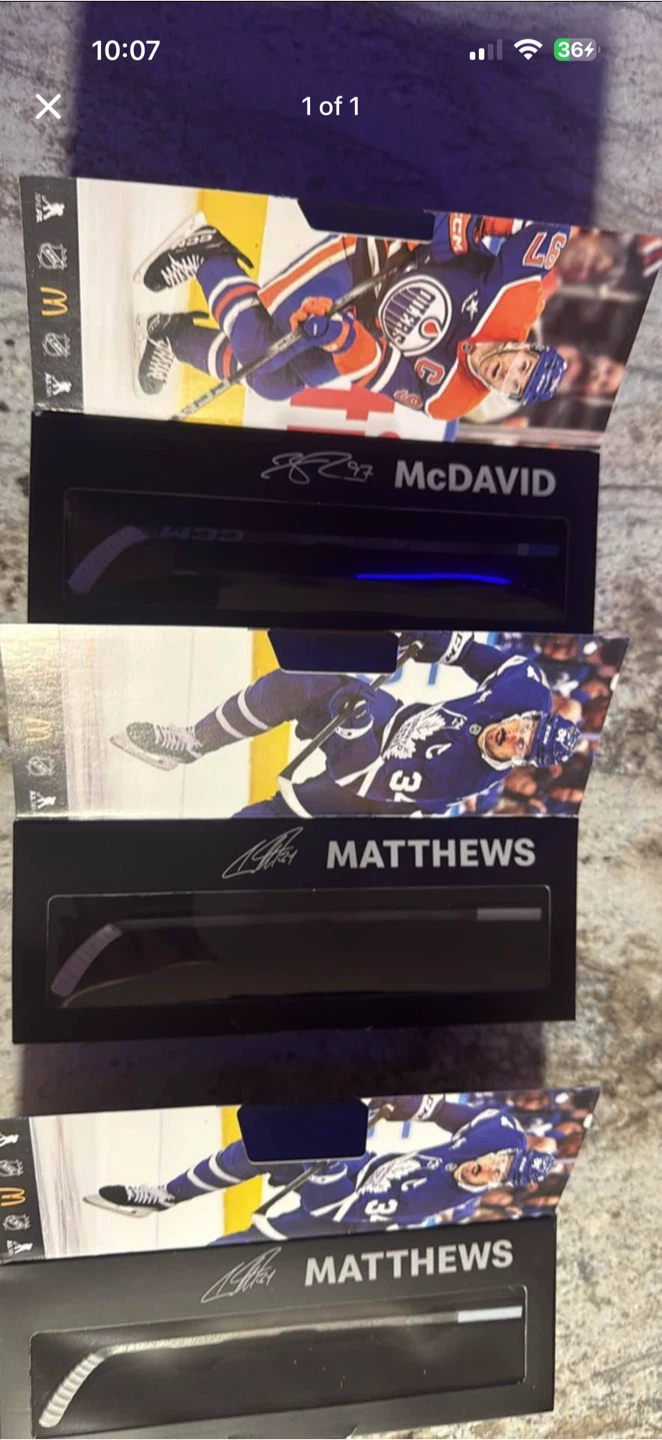 McDonald’s hockey sticks