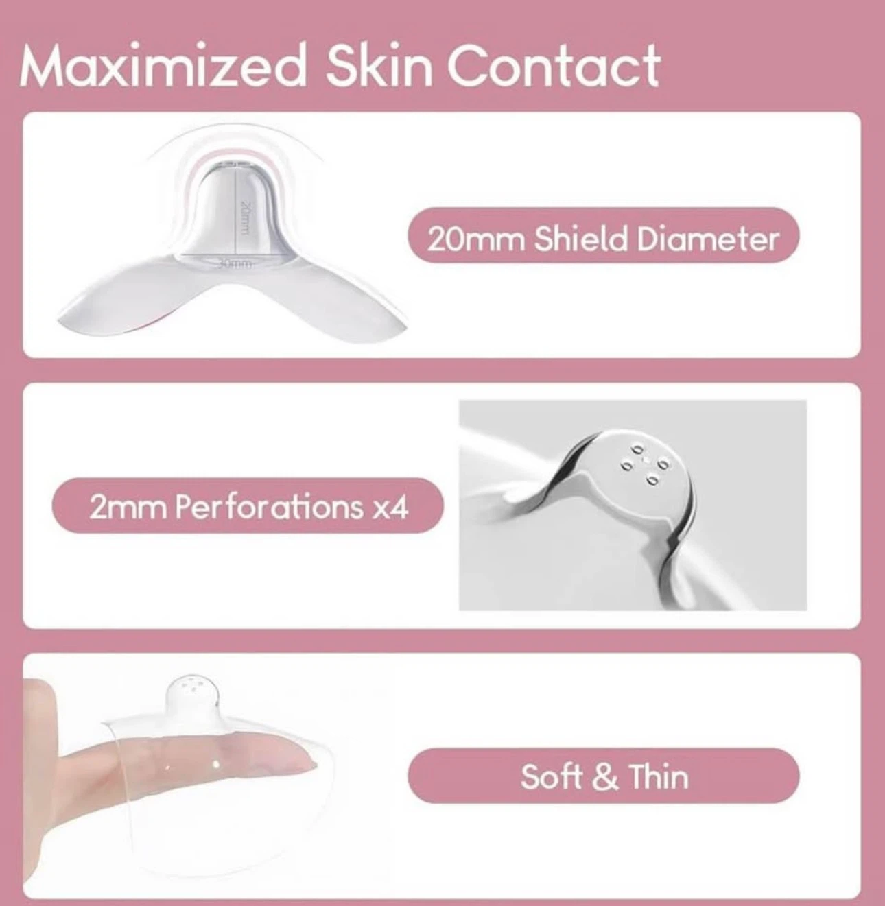 Nipple Shields (20mm) - Soft & Thin - photo 2