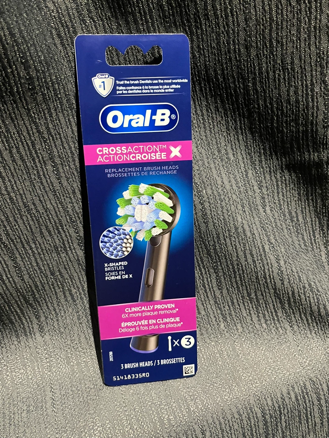 Oral-B CrossAction Replacement Toothbrush Heads (3 count)