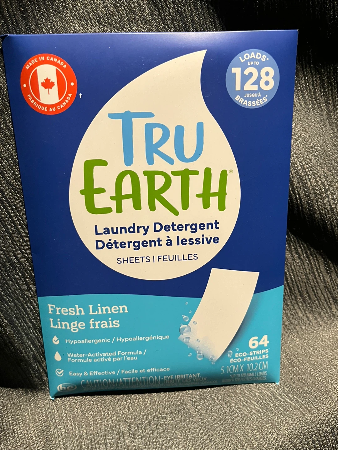 Tru Earth Laundry Detergent Eco-Strips Fresh Linen 64 Count