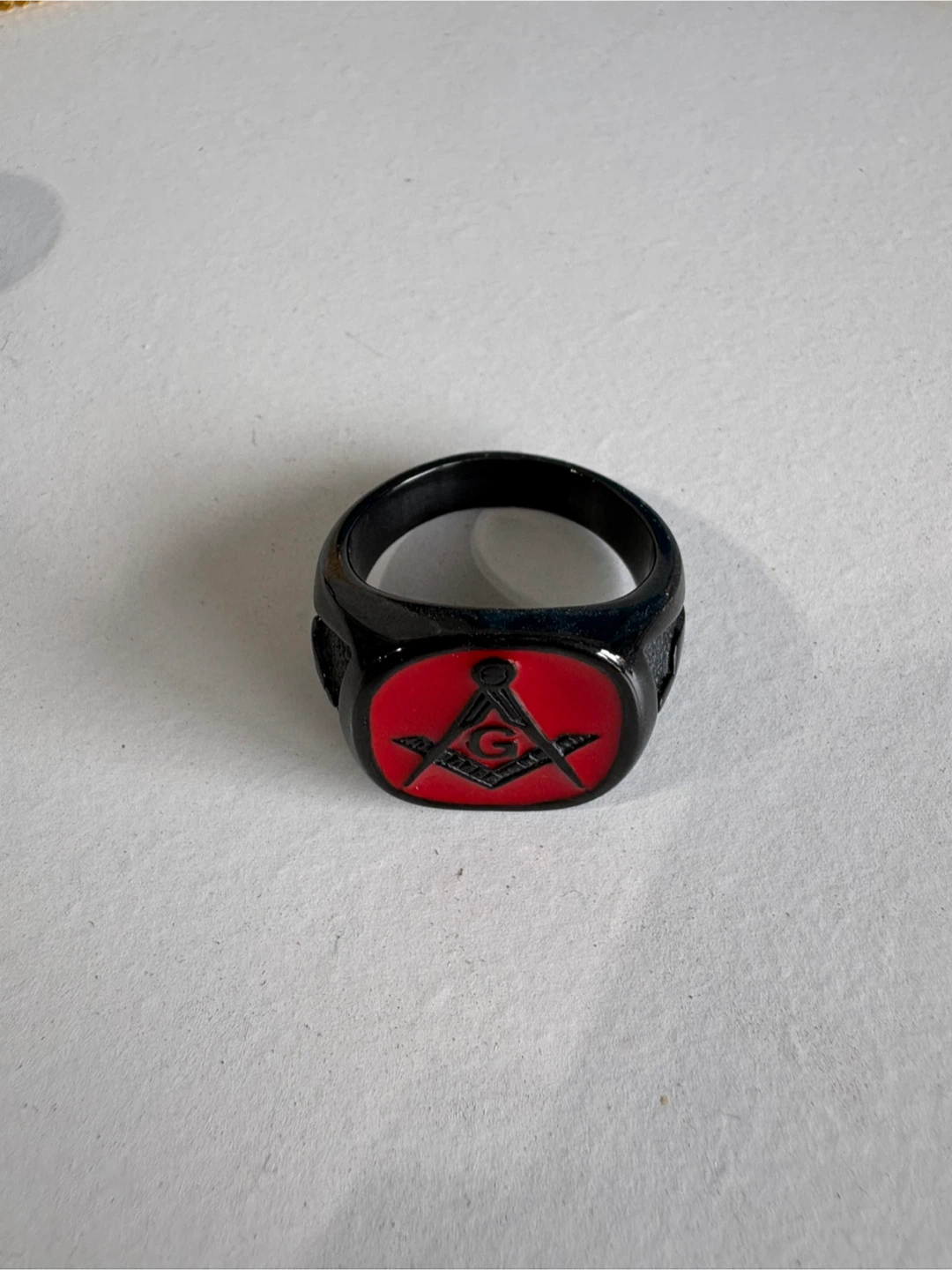 Masonic Ring - Red and Black - photo 2