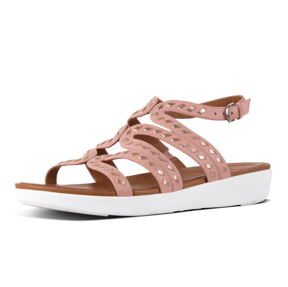 FitFlop Strata Gladiator Sandals Size US 6 Dusky Pink