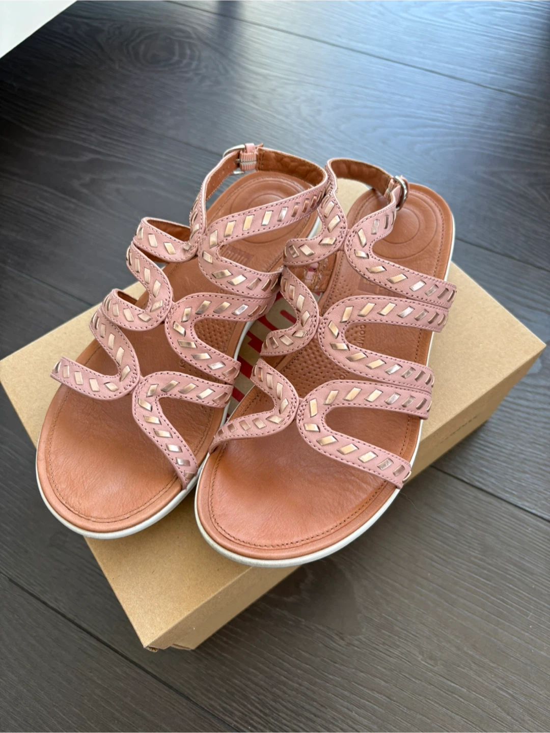 FitFlop Strata Gladiator Sandals Size US 6 Dusky Pink - photo 2
