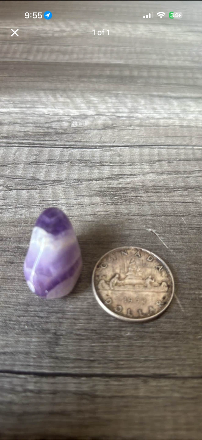 Polished amethyst stone