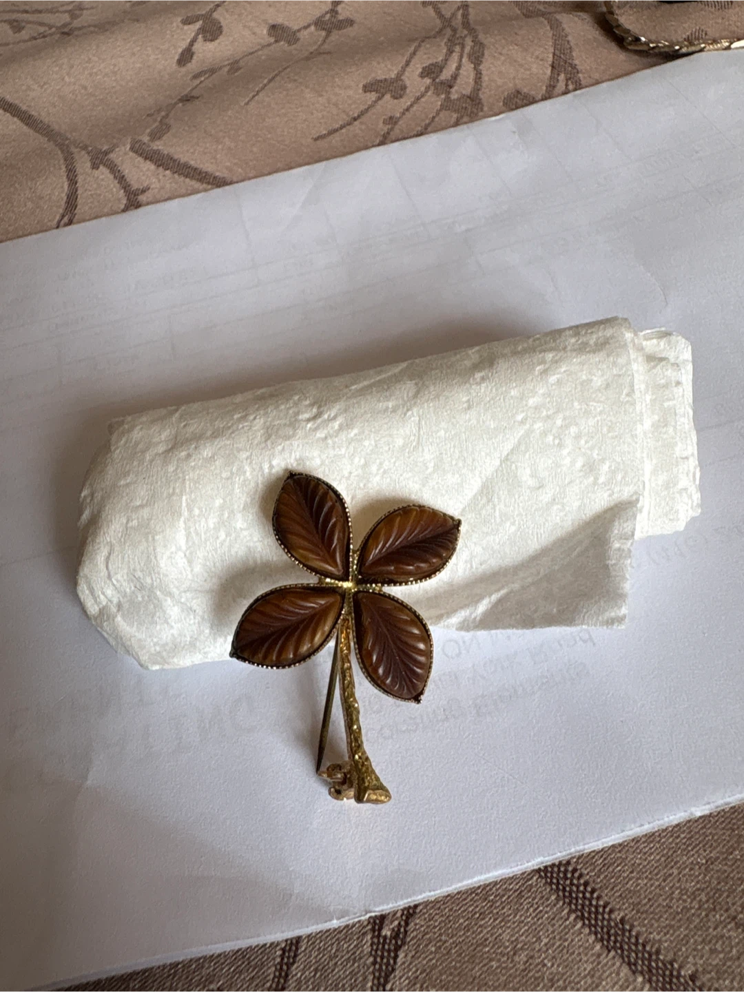 Vintage Leaf Brooch