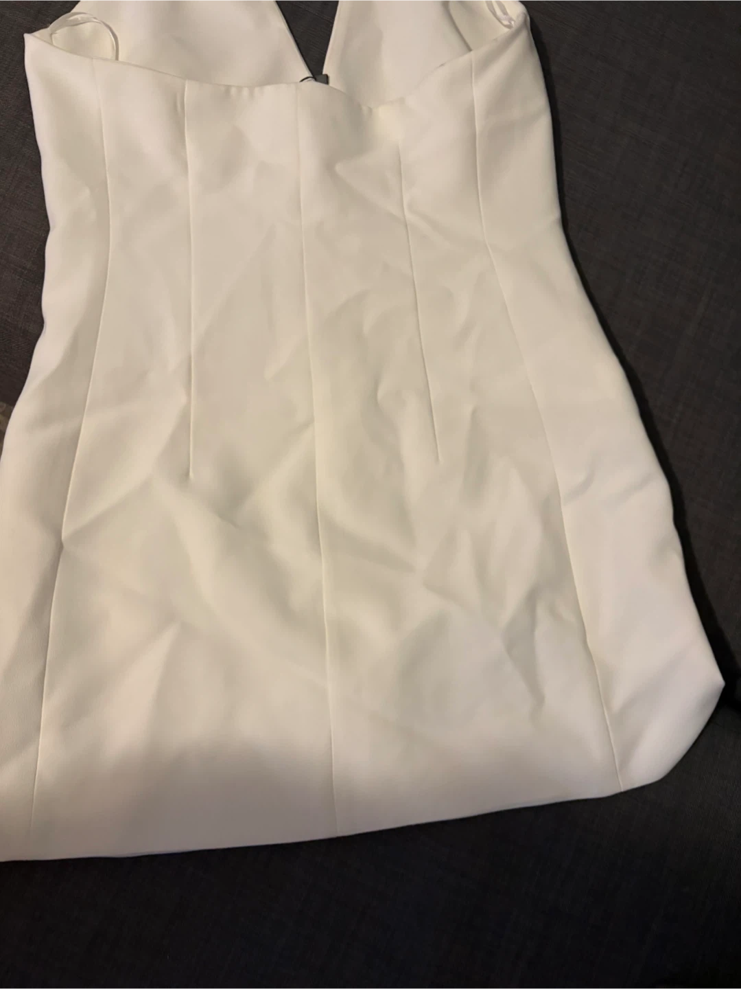 White Halterneck Mini Dress Zara size m - photo 5