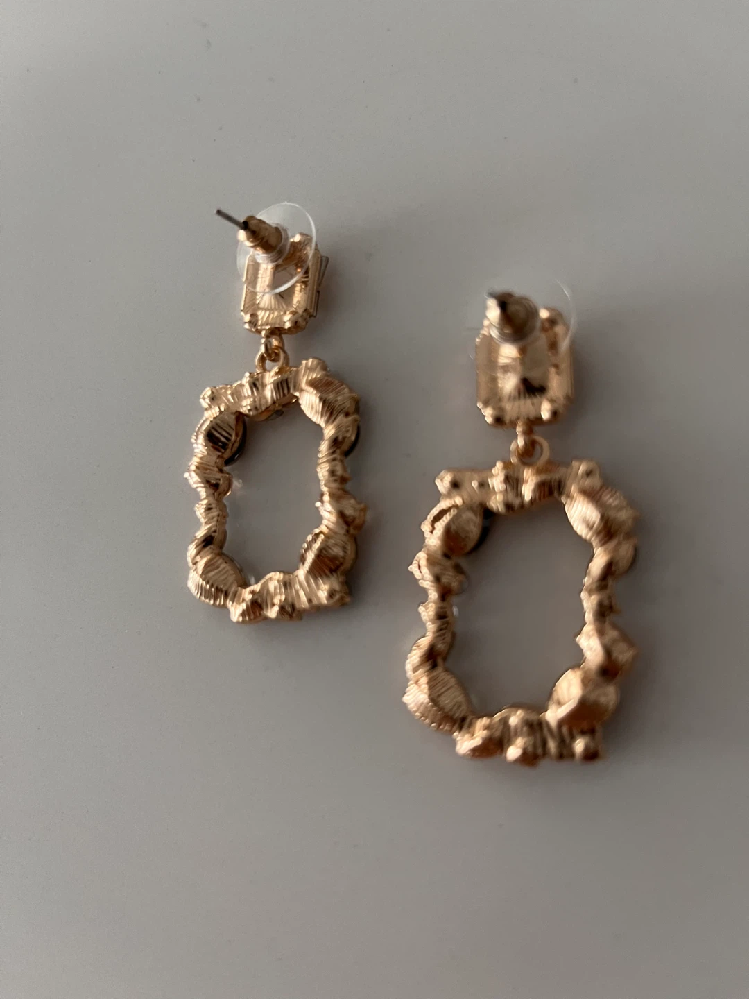Rectangular Gem Dangle Earrings - photo 4
