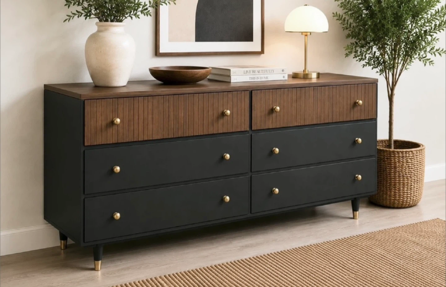 ✨ Refinished Gibbard Mahogany Dresser / Fluted Detail - photo 2